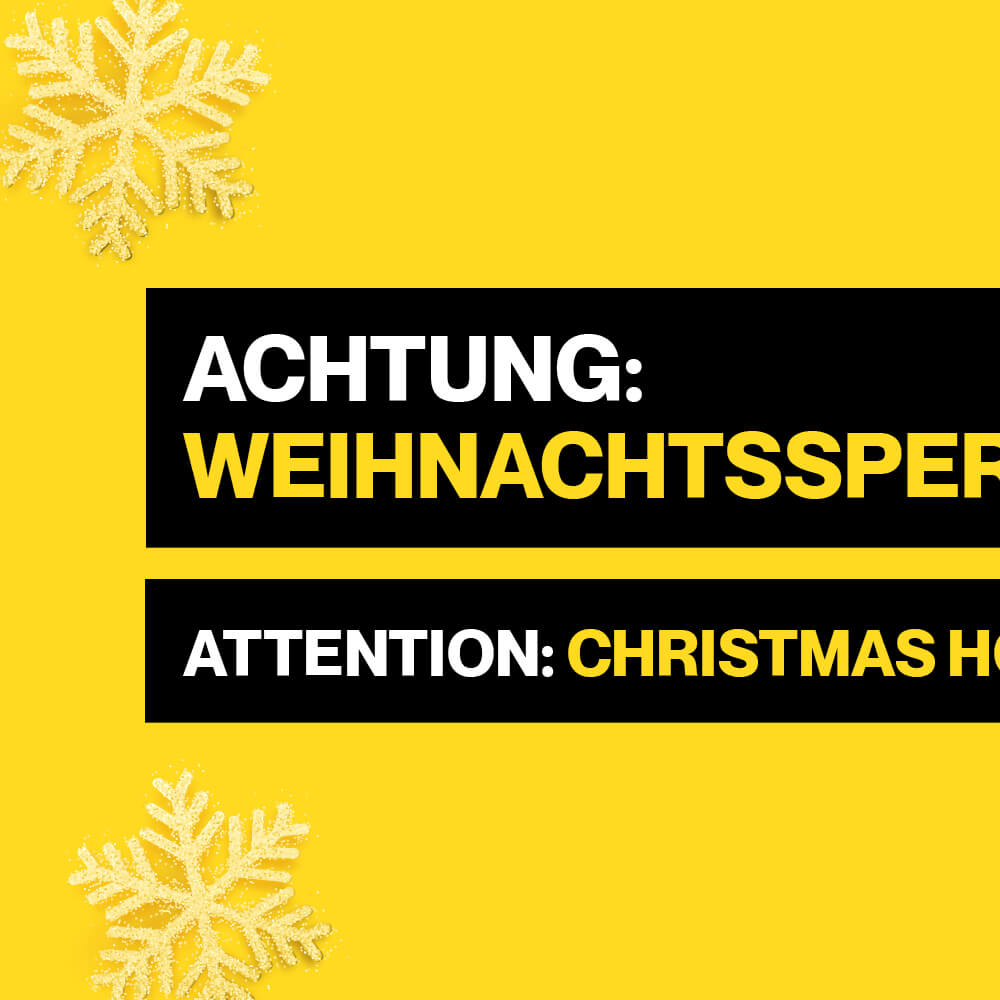 Achtung: Weihnachtssperre